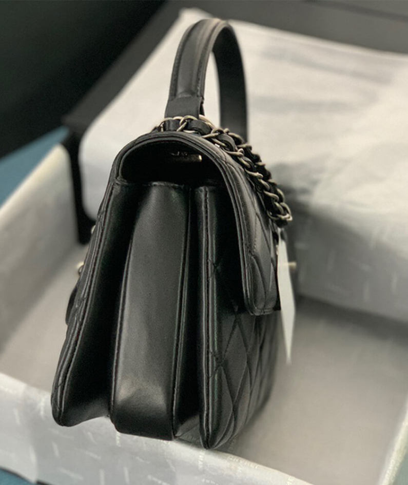 CHANEL FLAP BAG WITH TOP HANDLE