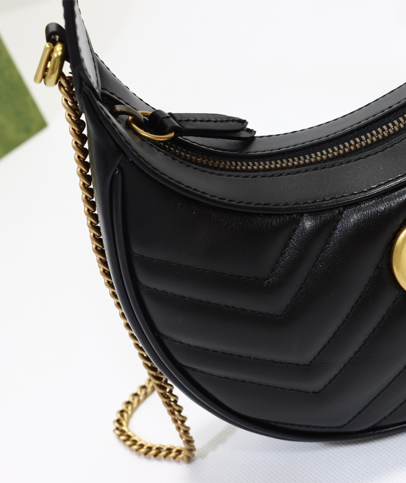 GG Marmont half-moon-shaped mini bag