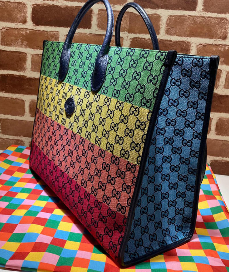 GG Multicolour large tote bag