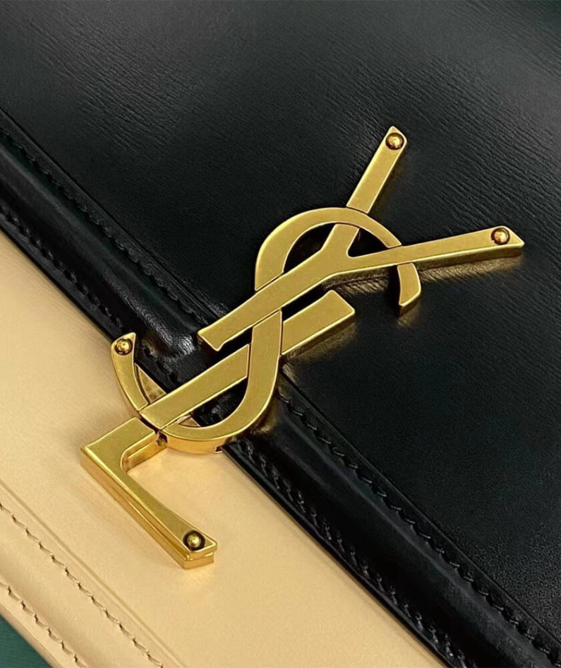 SOLFERINO MEDIUM SATCHEL IN BOX SAINT LAURENT LEATHER
