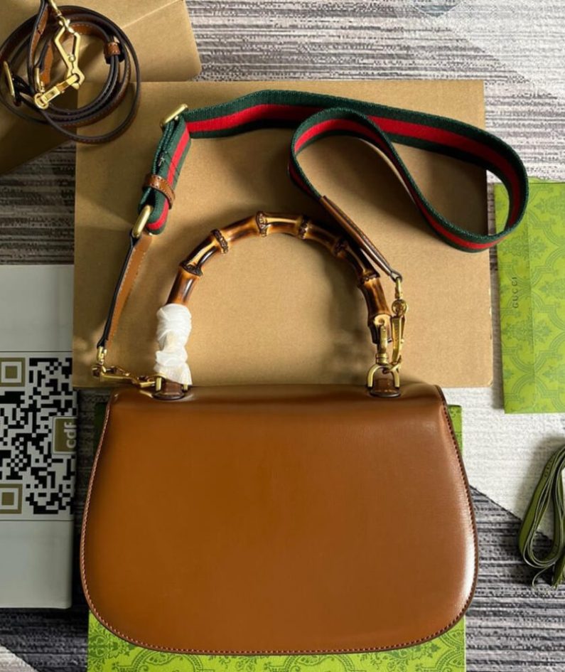 GUCCI BAMBOO 1947 MEDIUM TOP HANDLE BAG