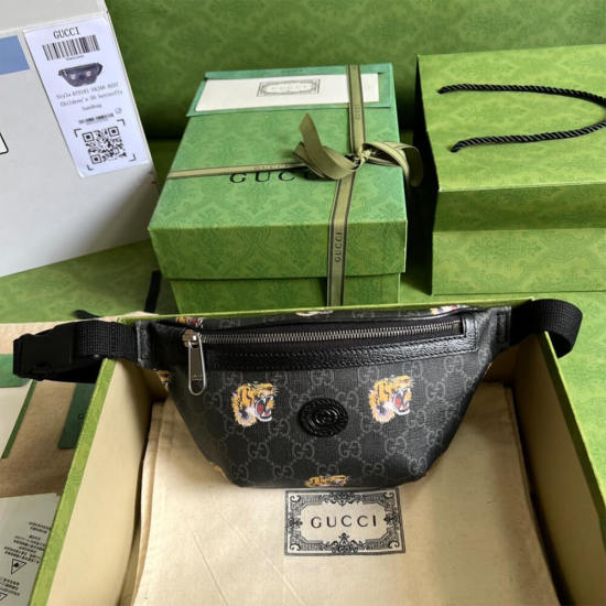 GG belt bag with tiger print