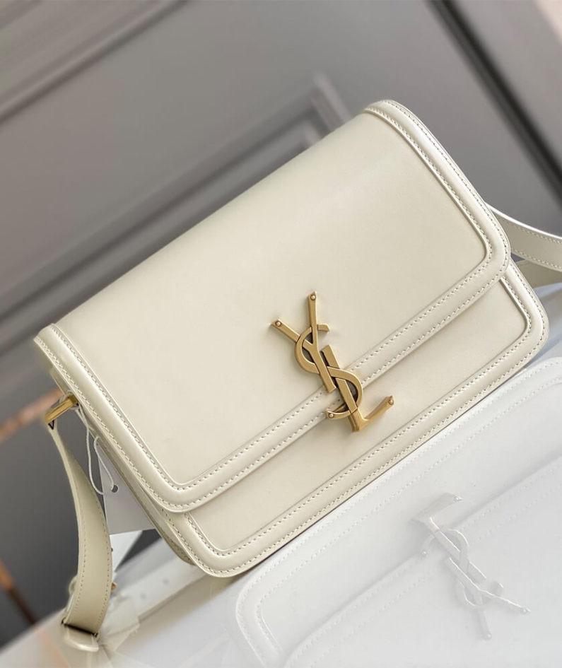 SOLFERINO MEDIUM SATCHEL IN BOX SAINT LAURENT LEATHER