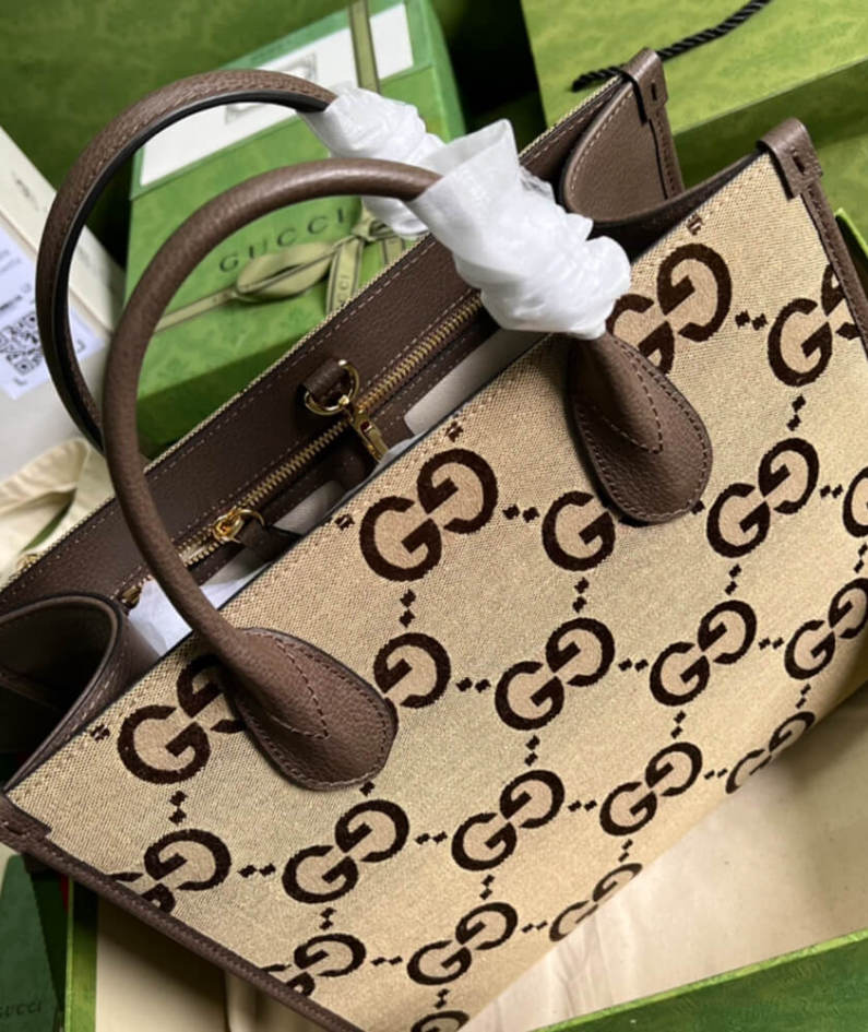 Tote bag with jumbo GG