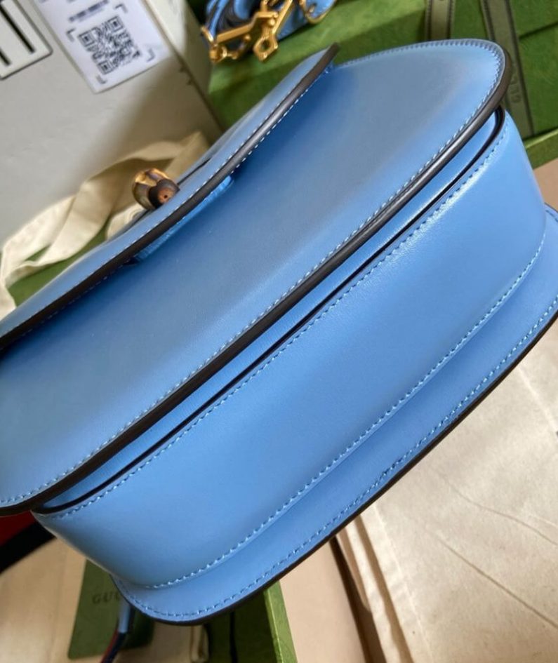 GUCCI BAMBOO 1947 JUMBO GG SMALL TOP HANDLE BAG