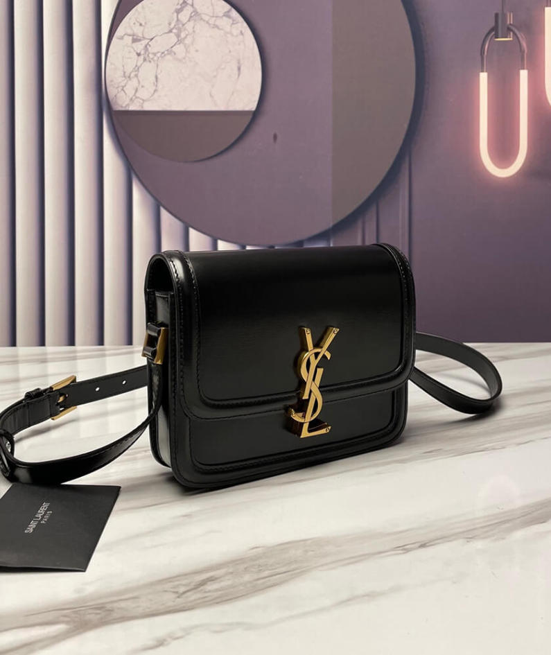 SOLFERINO SMALL SATCHEL IN BOX SAINT LAURENT LEATHER