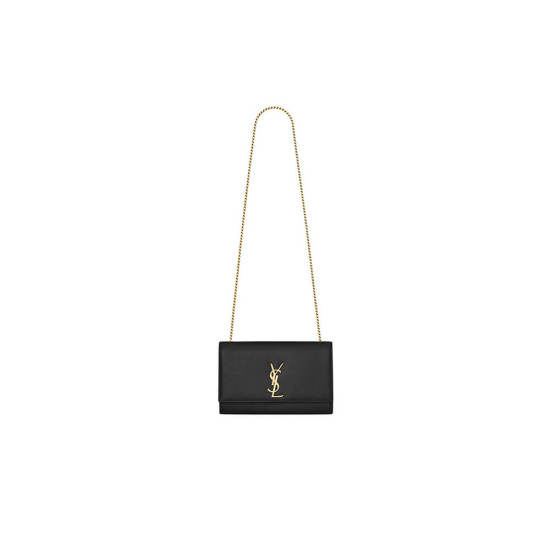 KATE MEDIUM CHAIN BAG IN GRAIN DE POUDRE EMBOSSED LEATHER