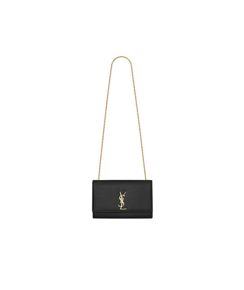 KATE MEDIUM CHAIN BAG IN GRAIN DE POUDRE EMBOSSED LEATHER