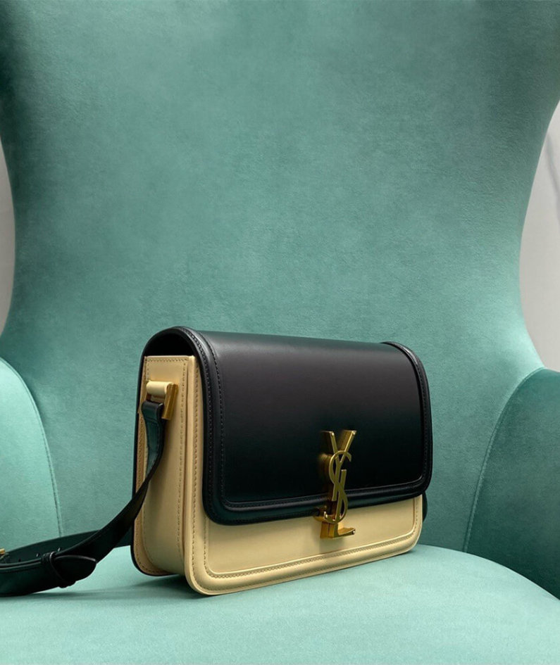 SOLFERINO MEDIUM SATCHEL IN BOX SAINT LAURENT LEATHER