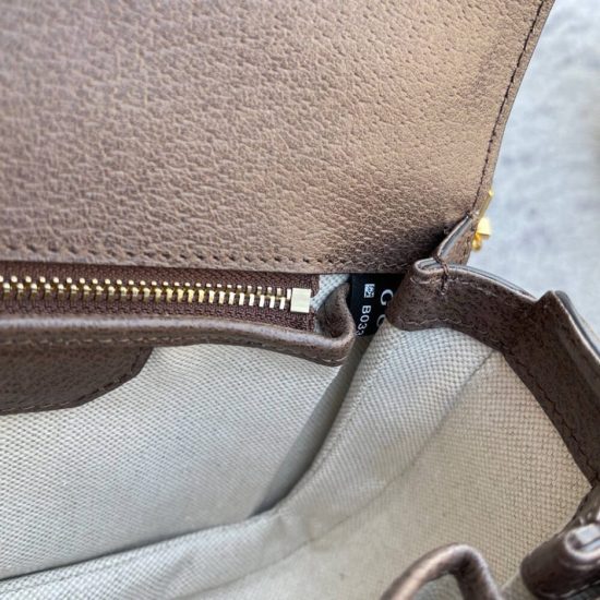 GUCCI BAMBOO 1947 JUMBO GG SMALL TOP HANDLE BAG