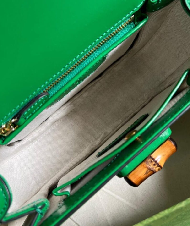 GUCCI BAMBOO 1947 JUMBO GG SMALL TOP HANDLE BAG