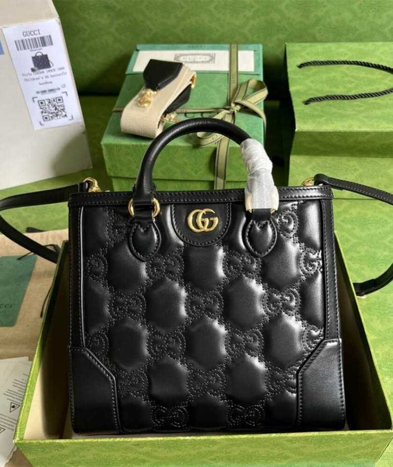 GG matelassé mini top handle bag