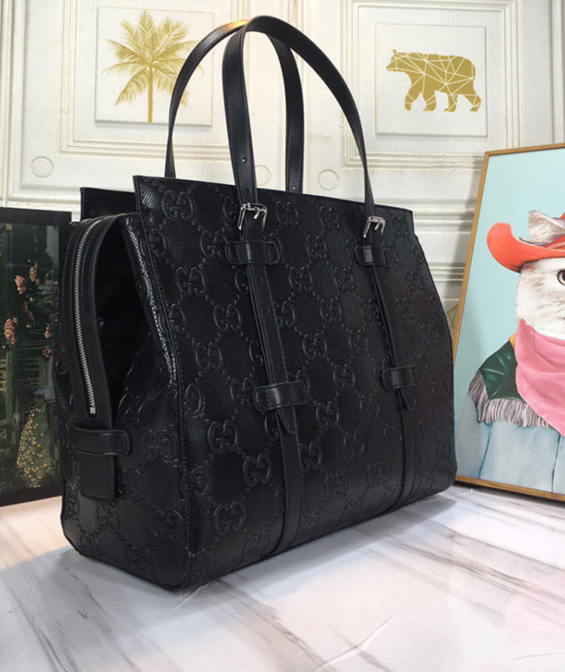 GG embossed tote bag