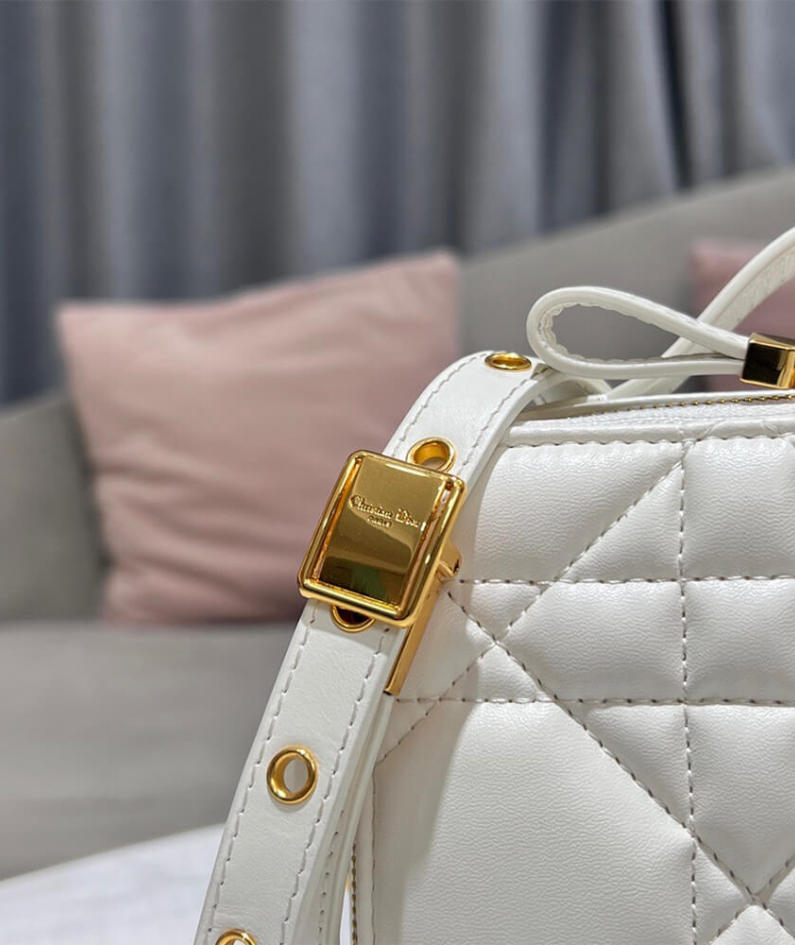 DIOR CARO BOX BAG WITH CHAIN
