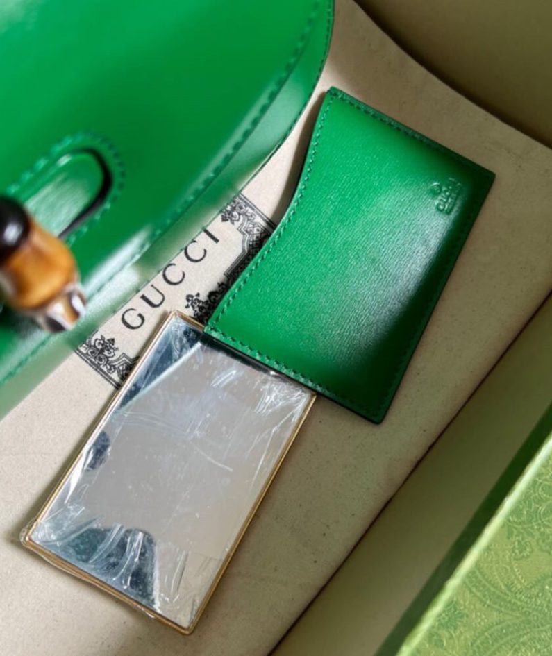 GUCCI BAMBOO 1947 JUMBO GG SMALL TOP HANDLE BAG