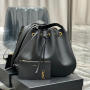 PARIS VII LARGE FLAT HOBO BAG IN SMOOTH LEATHER