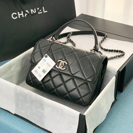 CHANEL FLAP BAG WITH TOP HANDLE CHANEL FLAP BAG WITH TOP HANDLE