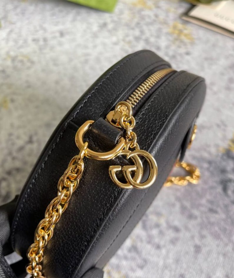 Ophidia GG mini round shoulder bag