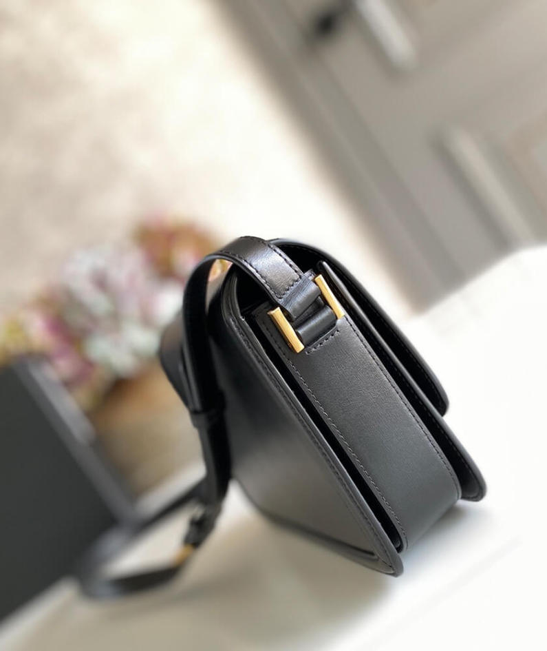 SOLFERINO MEDIUM SATCHEL IN BOX SAINT LAURENT LEATHER