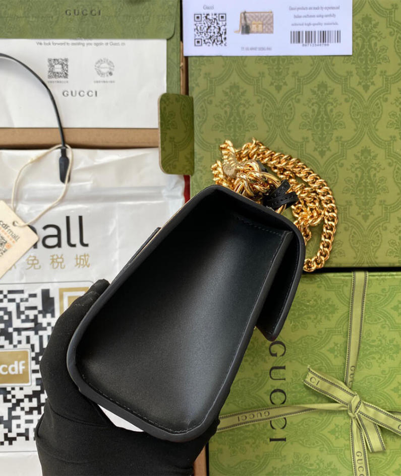 Padlock small GG bees shoulder bag