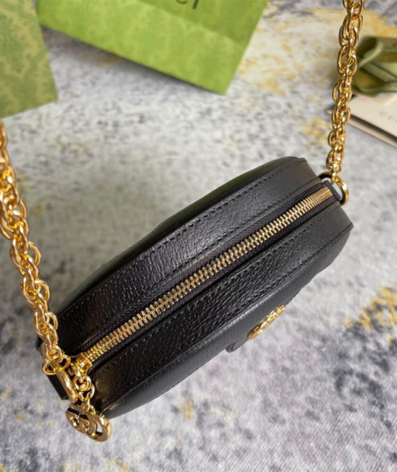 Ophidia GG mini round shoulder bag