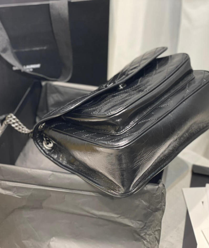 SAINT LAURENT NIKI MEDIUM IN CRINKLED VINTAGE LEATHER