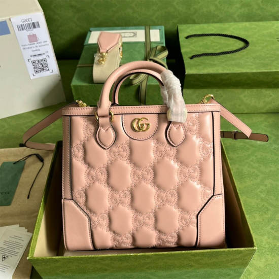GG matelassé mini top handle bag