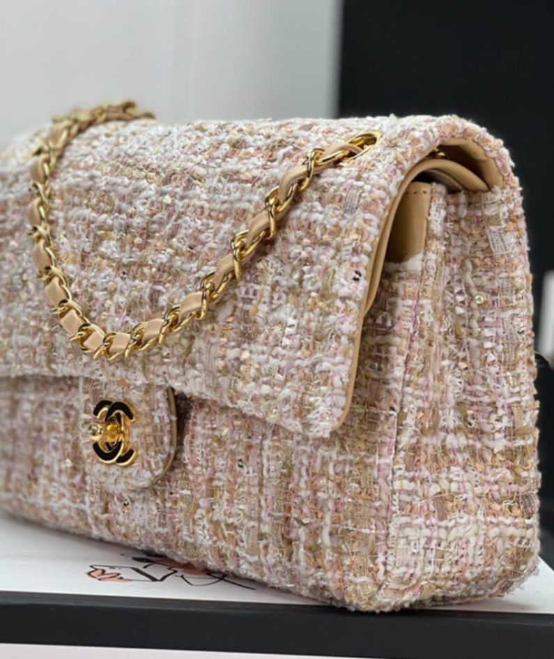 Chanel Tweed Medium Classic Flap Ba