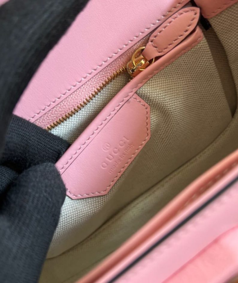 GUCCI BAMBOO 1947 JUMBO GG SMALL TOP HANDLE BAG
