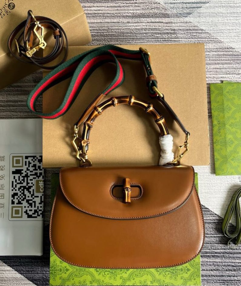 GUCCI BAMBOO 1947 MEDIUM TOP HANDLE BAG