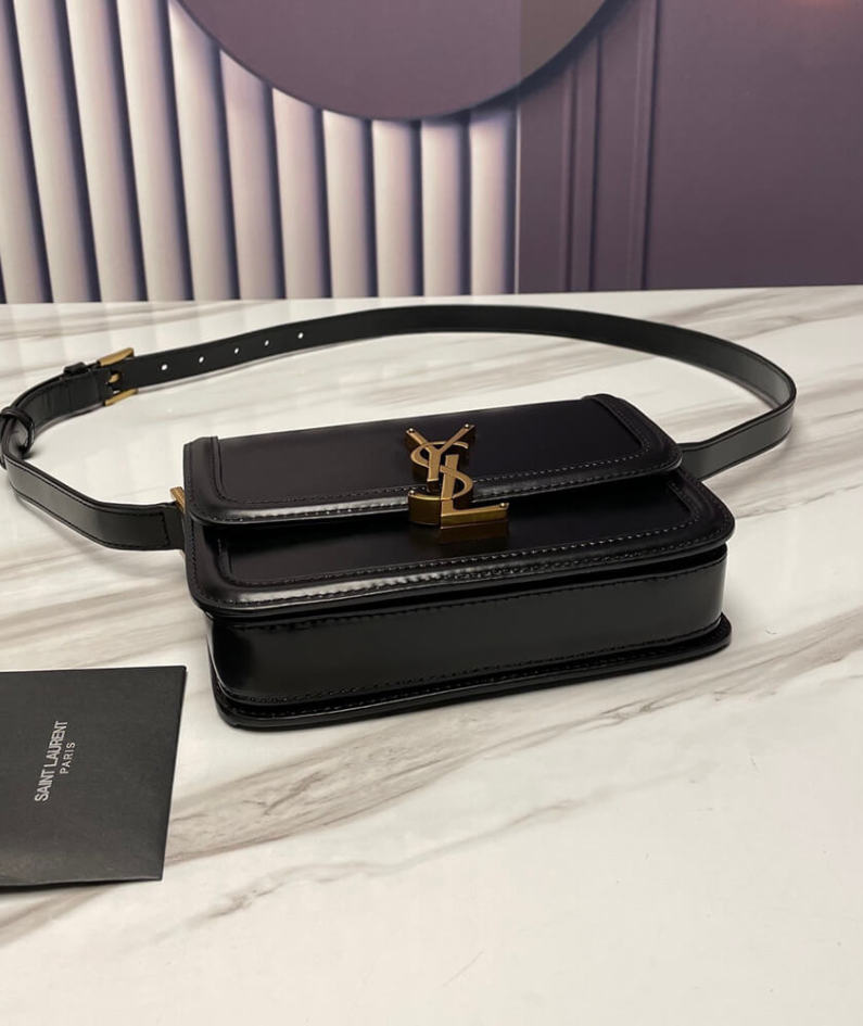 SOLFERINO SMALL SATCHEL IN BOX SAINT LAURENT LEATHER