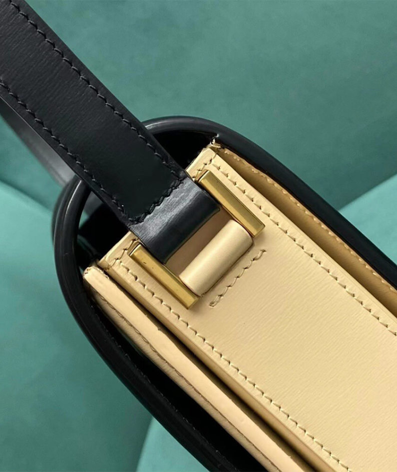 SOLFERINO MEDIUM SATCHEL IN BOX SAINT LAURENT LEATHER