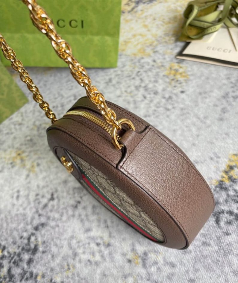Ophidia GG mini round shoulder bag