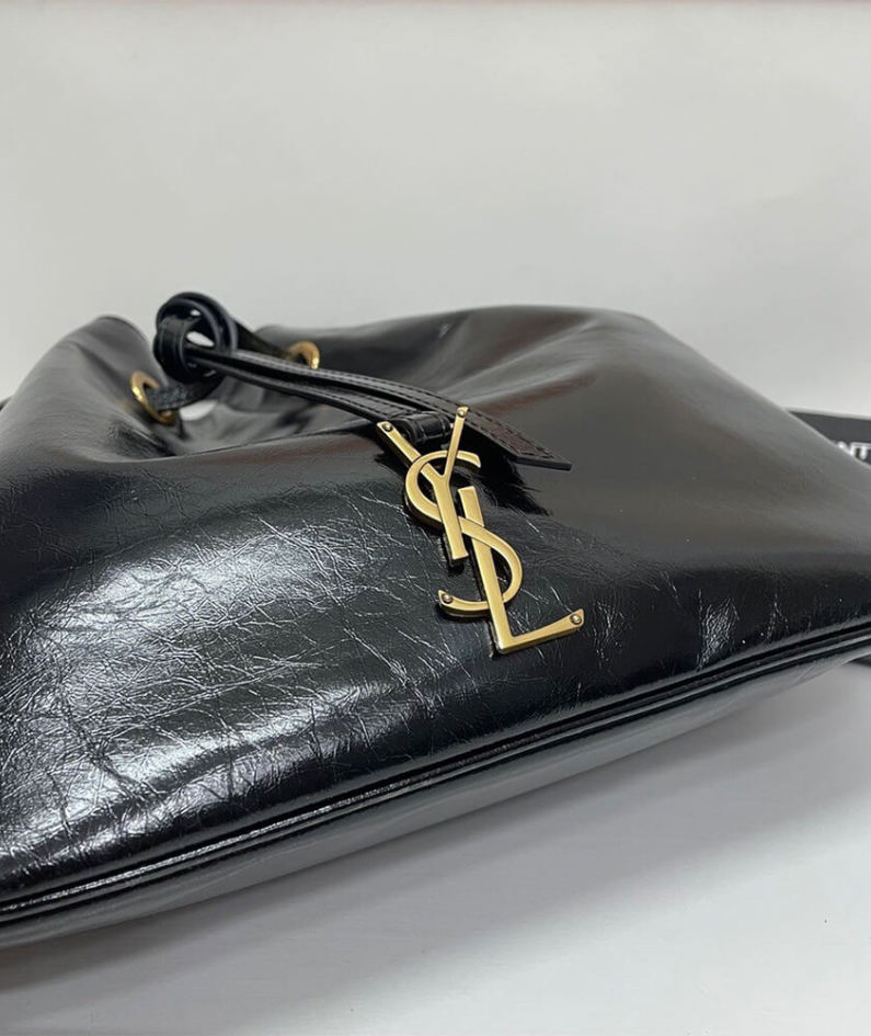 PARIS VII MEDIUM HOBO BAG IN CROCODILE-EMBOSSED PATENT LEATHER