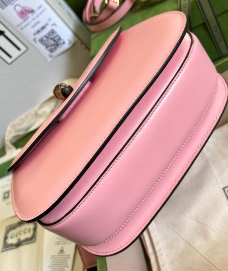GUCCI BAMBOO 1947 JUMBO GG SMALL TOP HANDLE BAG