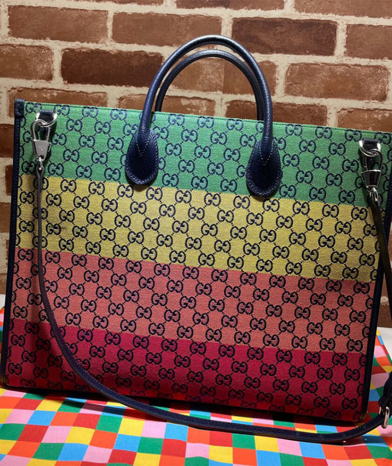GG Multicolour large tote bag