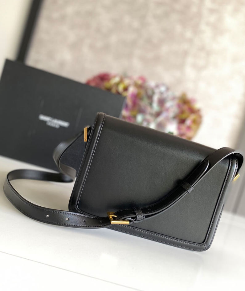 SOLFERINO MEDIUM SATCHEL IN BOX SAINT LAURENT LEATHER