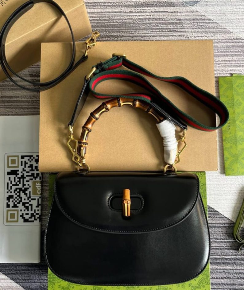 GUCCI BAMBOO 1947 MEDIUM TOP HANDLE BAG