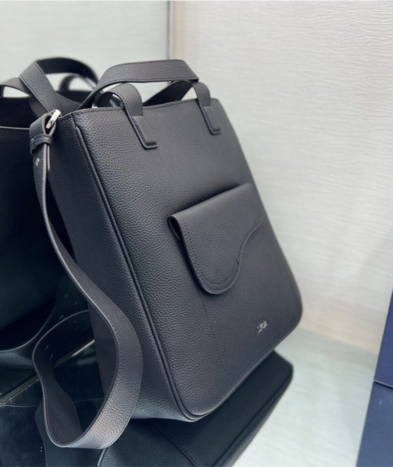 SADDLE TOTE BAG WITH SHOULDER STRAP