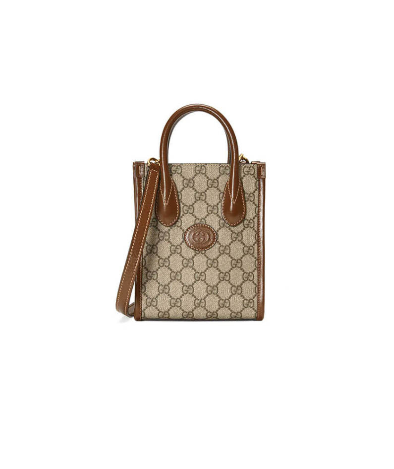 Mini tote bag with Interlocking G