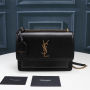 SUNSET MEDIUM CHAIN BAG IN SMOOTH LEATHER