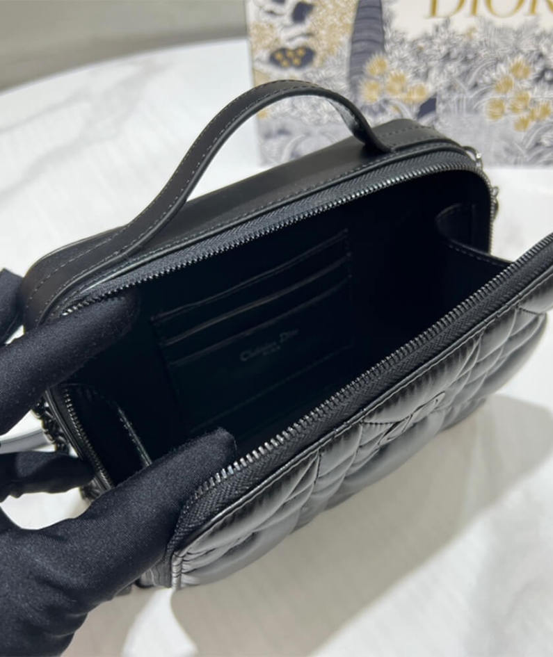 DIOR CARO BOX BAG WITH CHAIN