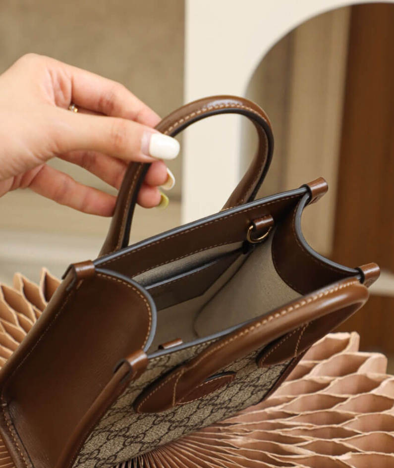 Mini tote bag with Interlocking G