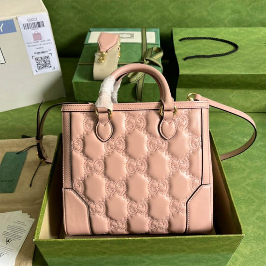 GG matelassé mini top handle bag