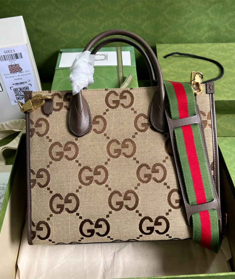 Tote bag with jumbo GG