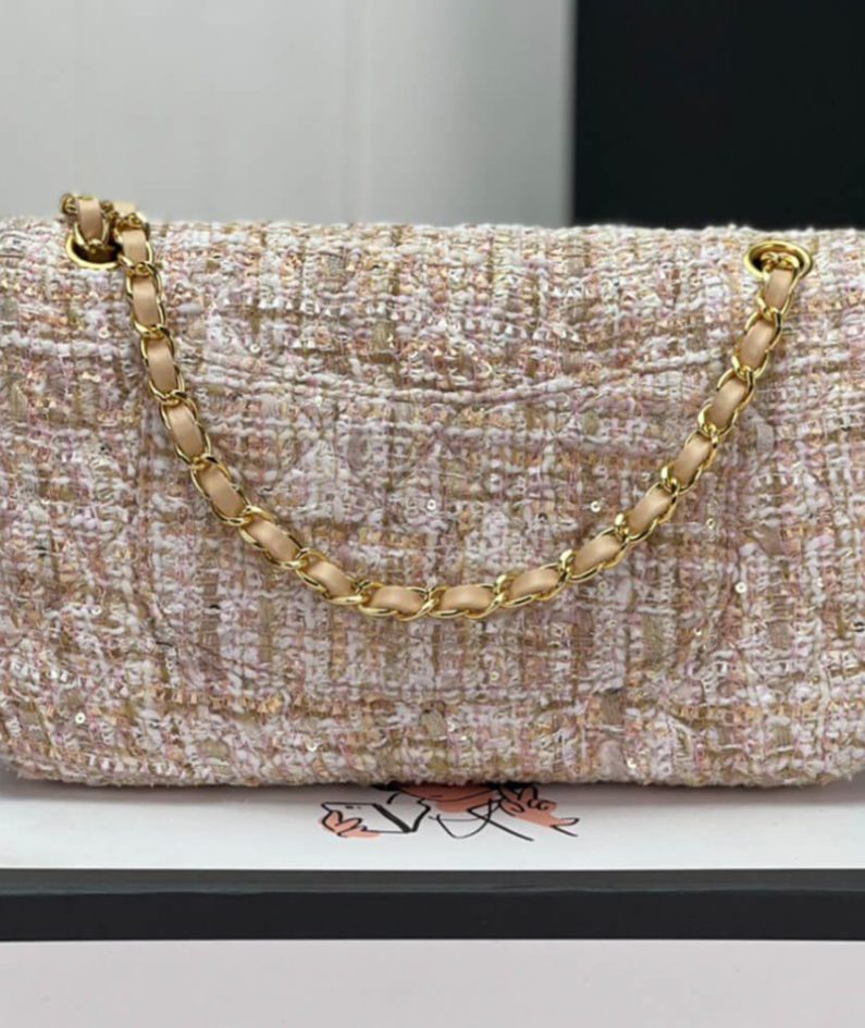 Chanel Tweed Medium Classic Flap Ba