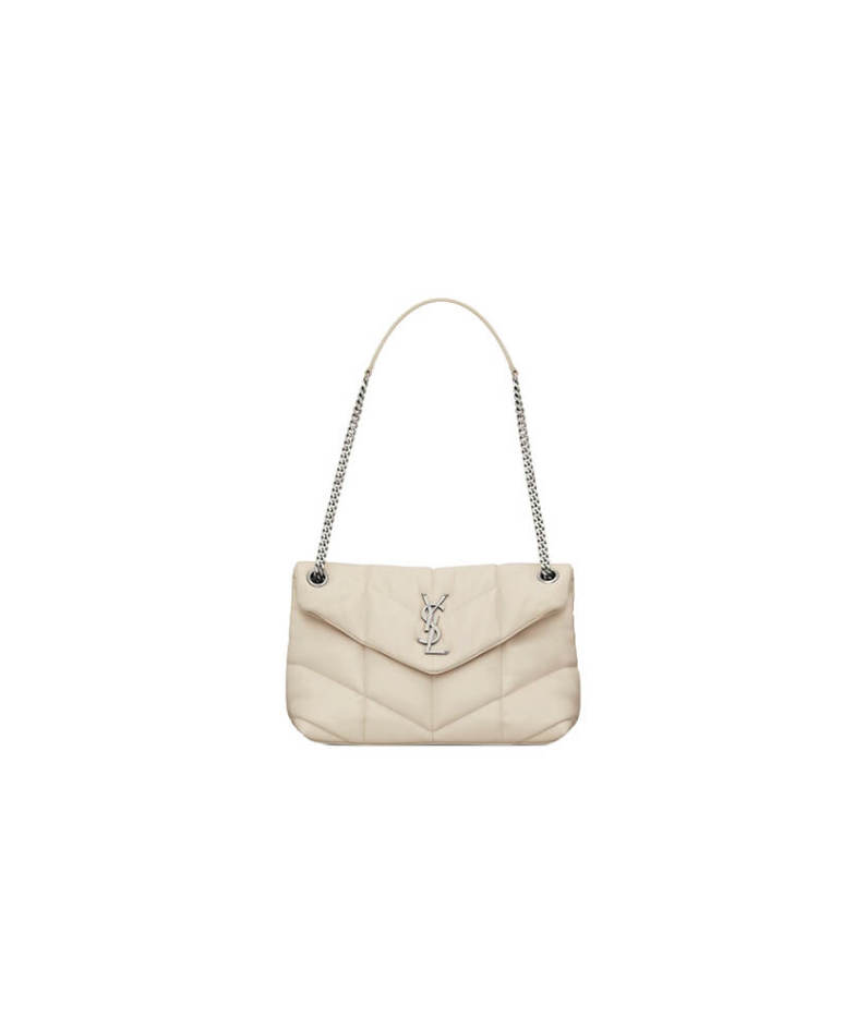 PUFFER SMALL CHAIN BAG IN QUILTED LAMBSKIN