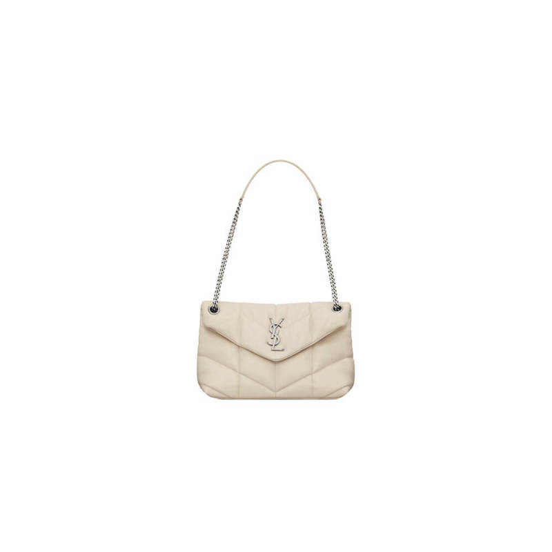 PUFFER SMALL CHAIN BAG IN QUILTED LAMBSKIN