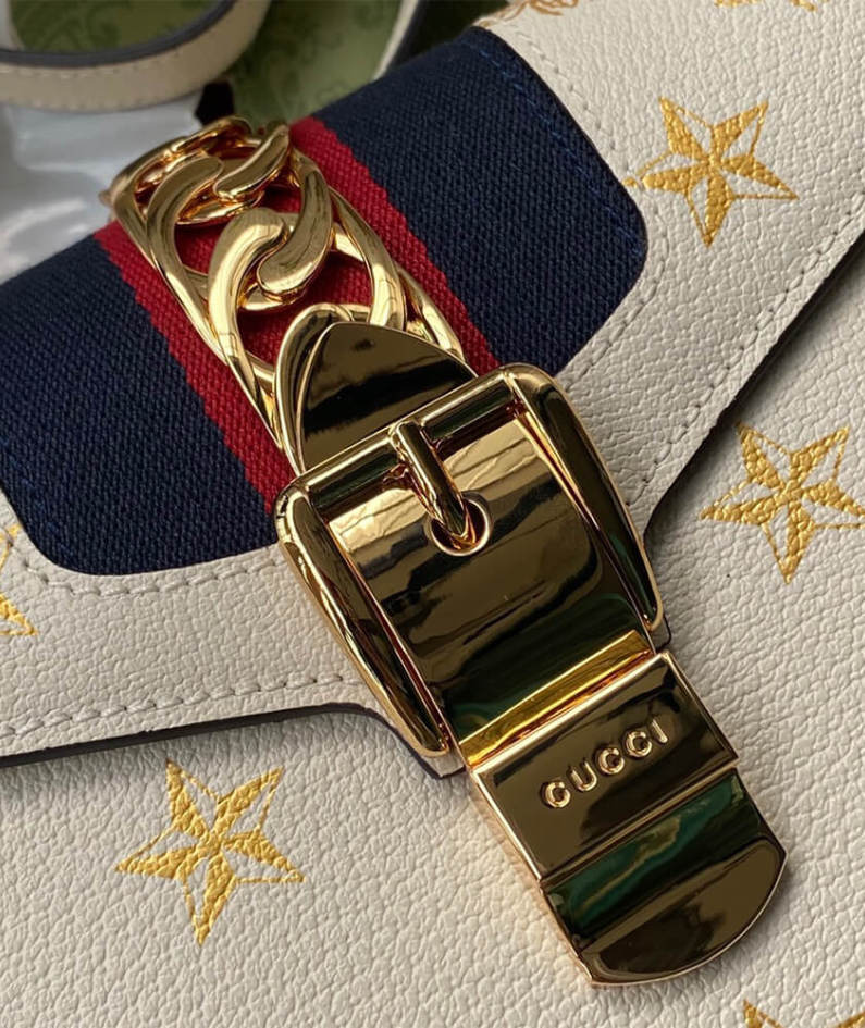 GG Sylvie Bee Star mini leather bag