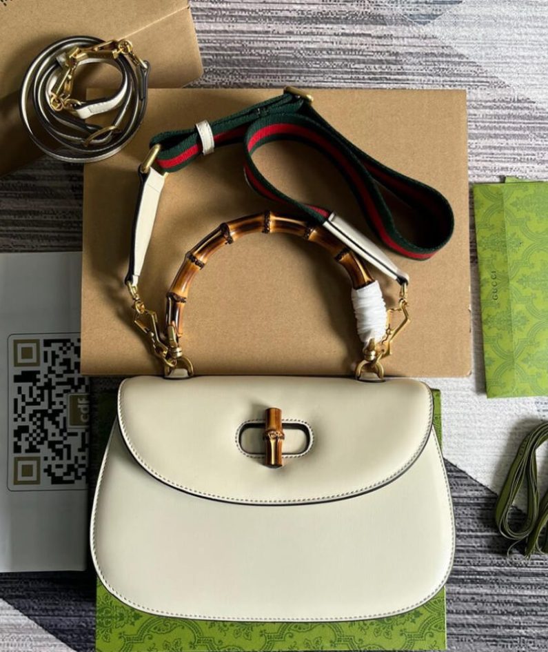 GUCCI BAMBOO 1947 MEDIUM TOP HANDLE BAG